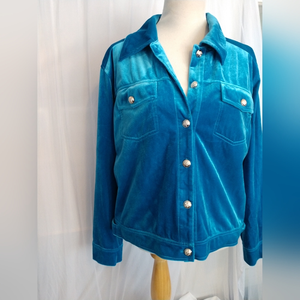 Women's XL crushed velvet jacket